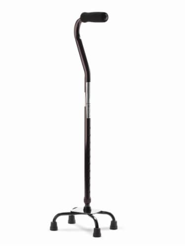 Medline Aluminum Small Base Quad Cane Perspective: front