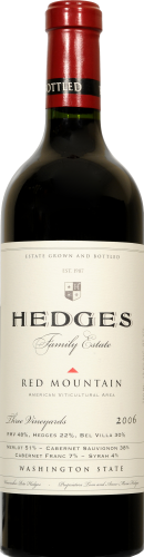 Hedges Family Estate Red Mountain Washington Red Wine Perspective: front