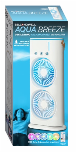Aqua Breeze Oscillating Rechargeable Misting Fan Perspective: front