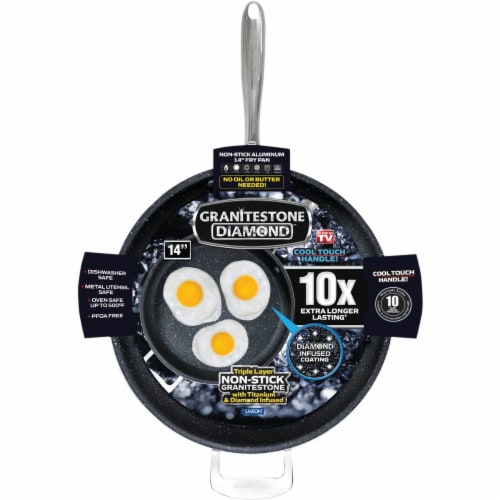 Granitestone Diamond Nonstick 14 Frying Pan Black