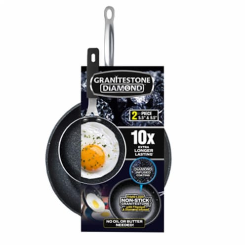 Emson 2 Piece Granite Stone Pans Perspective: front