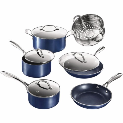 Granitestone Diamond Non-Stick Aluminum Cookware Set - Blue, 10 pc - Kroger