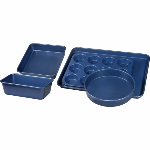 Granitestone Diamond Blue Bakeware Set Perspective: front