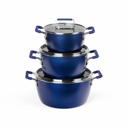 Granite Stone Blue Non-Stick Nesting Pots, 6 pc - Ralphs