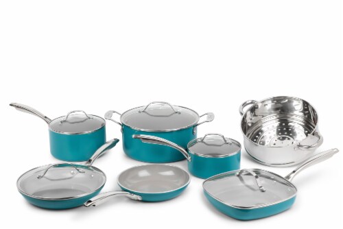 Gotham Steel Ocean Blue Cookware Set Perspective: front