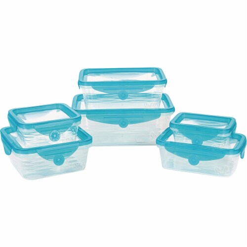 Tupperware 12pc Square Stacking Food Storage Containers with Lids - Green