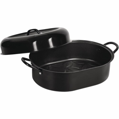 GraniteStone Diamond 16 In. Non-Stick Covered Roaster Pan 7509 Perspective: front