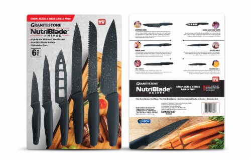 Granitestone 6 Piece Nutriblade Knife Set ,Blue