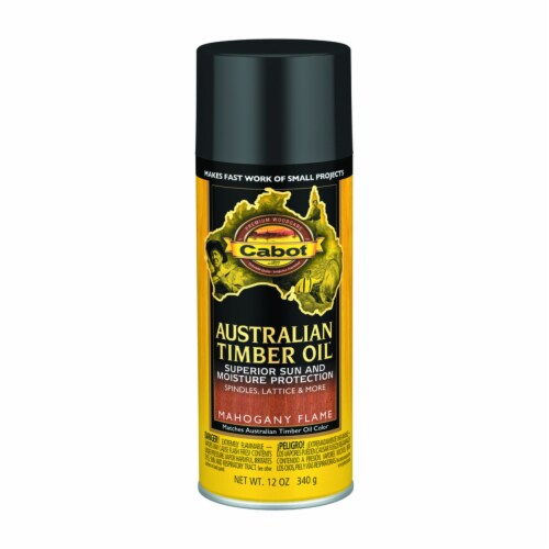 Cabot Transparent Smooth Mahogany Flame Australian Timber Oil 12 oz. - Total Qty: 6 Perspective: front