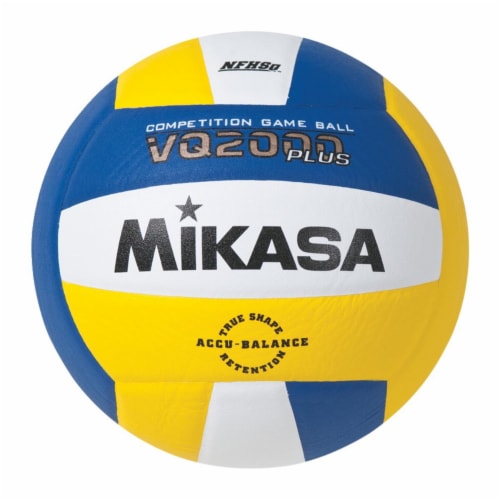 Mikasa 2019896 Volleyball NFHS Approved Volleyball, Royal, Gold & White - Size 5 Perspective: front