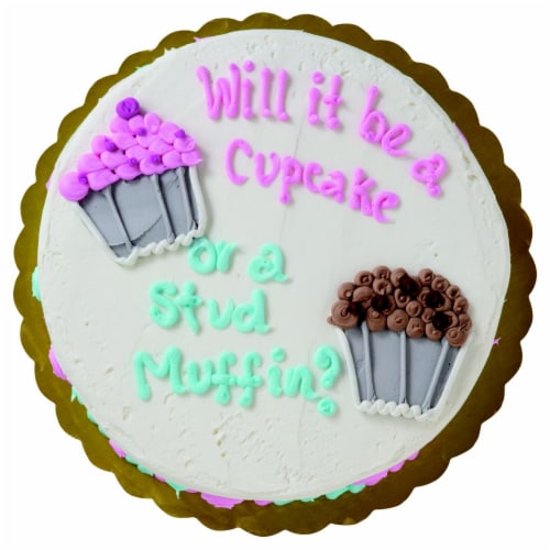 Gender Reveal Cake Perspective: front
