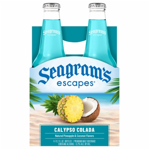 Seagram's Escapes® Calypso Colada Pineapple & Coconut Flavored Hard Beverage Cooler Perspective: front
