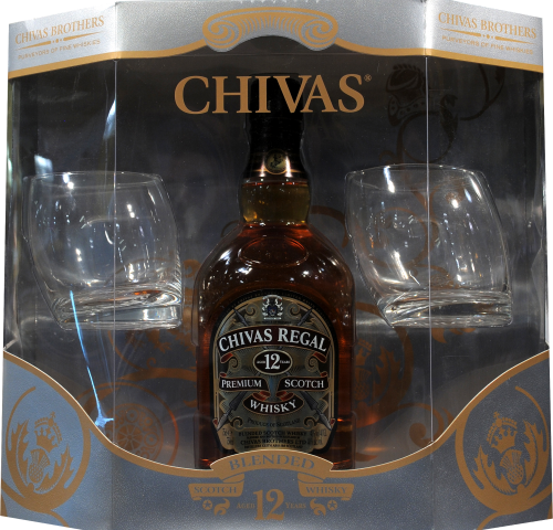 Chivas Regal Premium Blended Scotch Whisky Gift Set Perspective: front