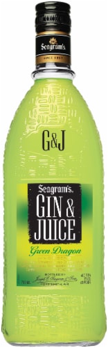 Seagram's Green Dragon Gin & Juice Ready to Drink Cocktail Perspective: front
