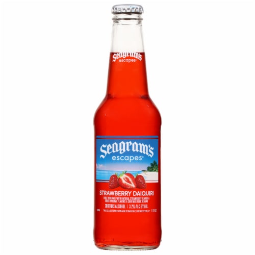 Seagram's Escapes Strawberry Daiquiri Flavored Hard Beverage Cooler Single Bottle Perspective: front