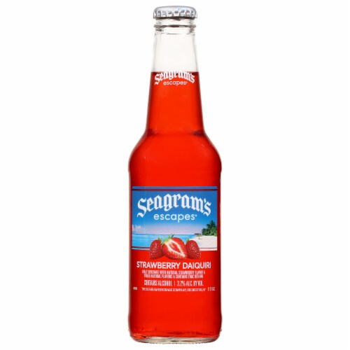 Seagram's Escapes Strawberry Daiquiri Flavored Hard Beverage Cooler Single Bottle Perspective: front