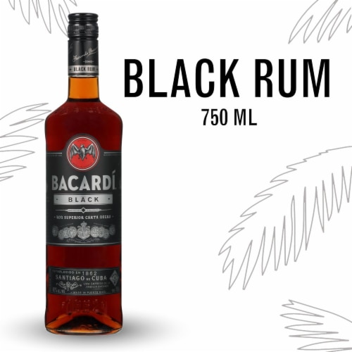 Bacardi Black Dark Rum Perspective: front