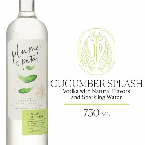 Plume & Petal Cucumber Flavored Vodka Perspective: front