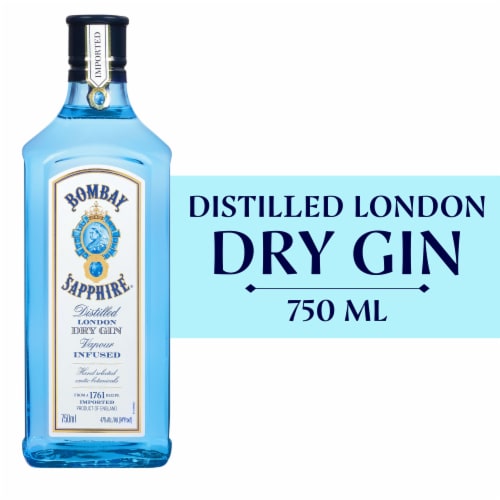 Bombay Sapphire London Dry Gin, 750 mL - Food 4 Less