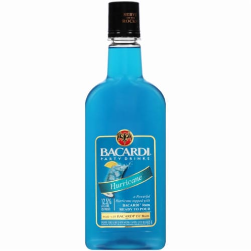 Bacardi Party Drinks Hurricane Cocktail Perspective: front