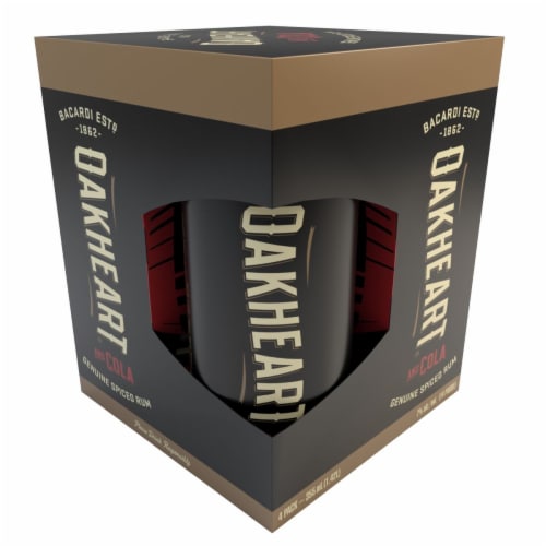Bacardi Oakheart and Cola Perspective: front