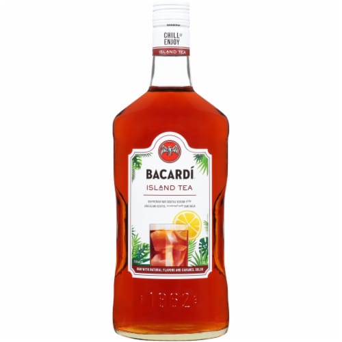 Bacardi Premium Island Tea Rum Ready to Drink Cocktail Single Bottle Perspective: front
