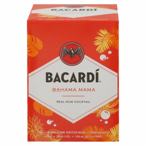 Bacardi Premium Bahama Mama Rum Ready to Drink Cocktail Perspective: front