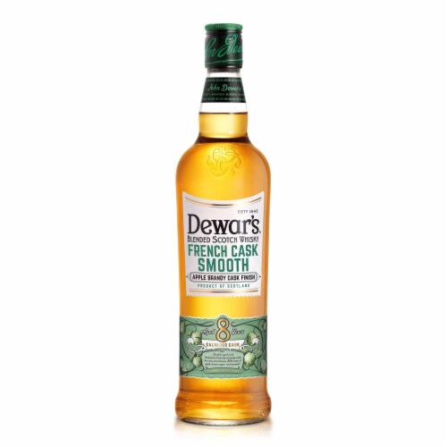Dewar's French Cask Smooth Apple Brandy Finish Blended Scotch Perspective: front