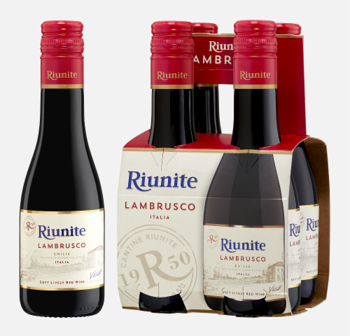 Riunite Lambrusco Soft Red Wine 4 bottles 187 mL Kroger