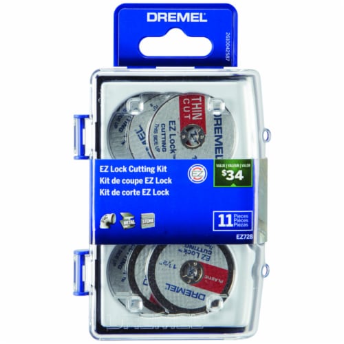 Dremel EZ Lock Rotary Tool Cutting Accessory Kit 11 pc. - Total Qty: 1 Perspective: front