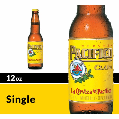 Pacifico Clara Lager Mexican Beer Perspective: front