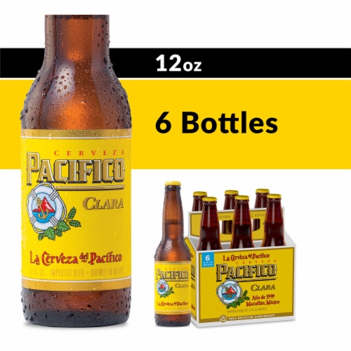 Pacifico Clara Mexican Lager Import Beer Perspective: front