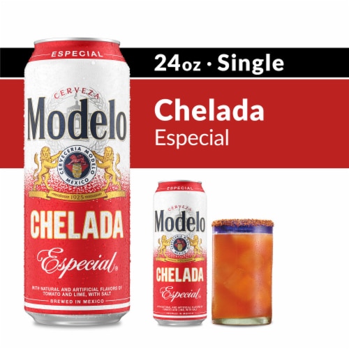 Modelo Chelada Especial Mexican Import Flavored Beer Perspective: front