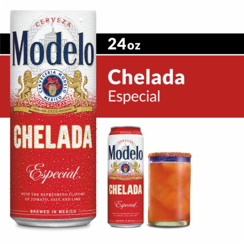 Modelo Chelada Especial Mexican Import Flavored Beer Perspective: front