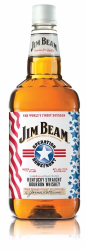 Jim Beam Operation Homefront Kentucky Straight Bourbon Whiskey Perspective: front