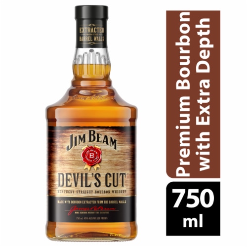 Jim Beam Devil's Cut Bourbon Whiskey Perspective: front