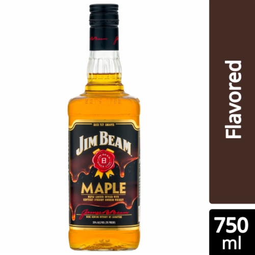 Jim Beam Maple Liqueur with Kentucky Straight Bourbon Whiskey Perspective: front
