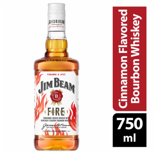 Jim Beam Kentucky Fire Bourbon Whiskey Perspective: front