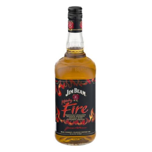 Jim Beam Kentucky Fire Straight Bourbon Whiskey Perspective: front