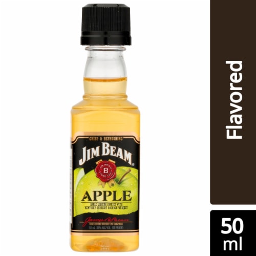 Jim Beam Apple Liqueur with Kentucky Straight Bourbon Whiskey Perspective: front