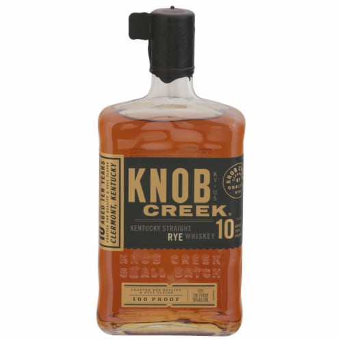 Knob Creek Aged 10 Years Kentucky Straight Rye Whiskey Perspective: front