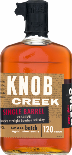Knob Creek Single Barrel Reserve 9 Year Kentucky Straight Bourbon Whiskey Perspective: front