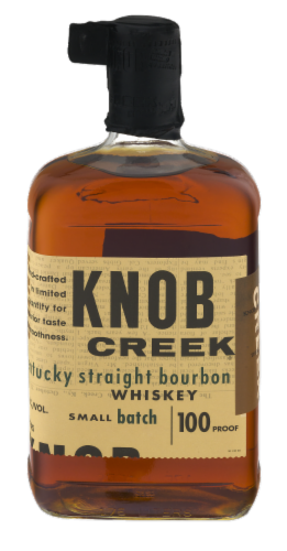 Knob Creek Small Batch 100 Proof Kentucky Straight Bourbon Whiskey Perspective: front