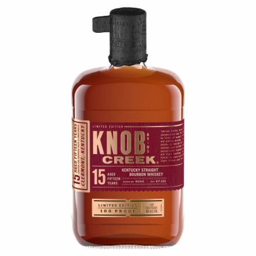 Knob Creek Limited Edition 15 Year Kentucky Straight Bourbon Whiskey Perspective: front