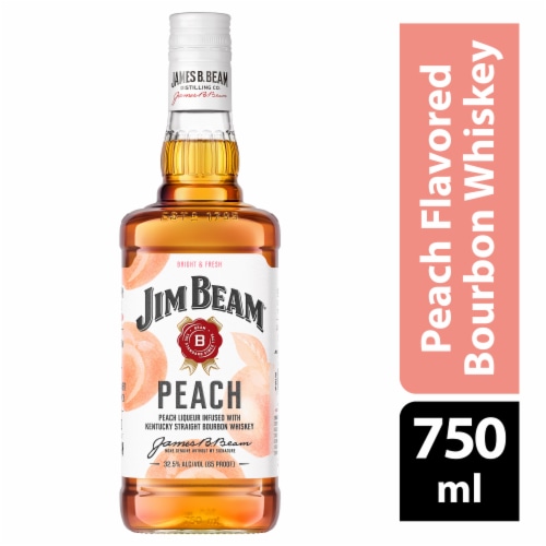 Jim Beam Peach Bourbon Whiskey Perspective: front