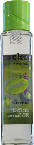 Pucker Sour Apple Sass Vodka Perspective: front