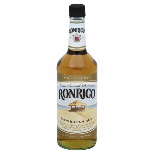 Ronrico Rum Gold Label Caribbean Dark Rum Perspective: front
