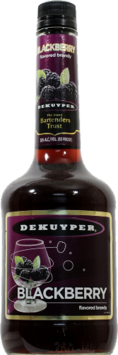 DeKuyper Blackberry Flavored Brandy Perspective: front