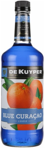 DeKuyper Blue Curacao Liqueur Perspective: front