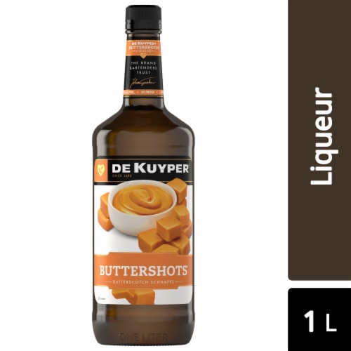 DeKuyper® Buttershots® Butterscotch Schnapps Liqueur Perspective: front